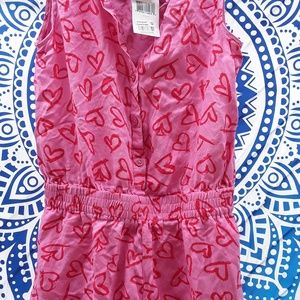 Kate Spade girl romper hearts print